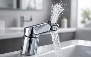 robinet-brillant-eau-salle-bain