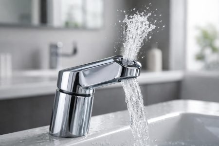 robinet-brillant-eau-salle-bain