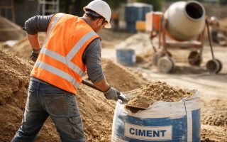 ouvrier-chantier-sable-ciment-outils
