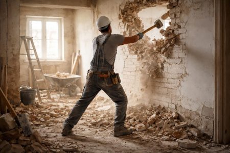 macon-casser-mur-debris-chantier