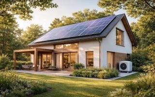 maison-moderne-panneaux-solaires-jardin