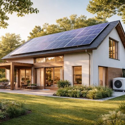 maison-moderne-panneaux-solaires-jardin